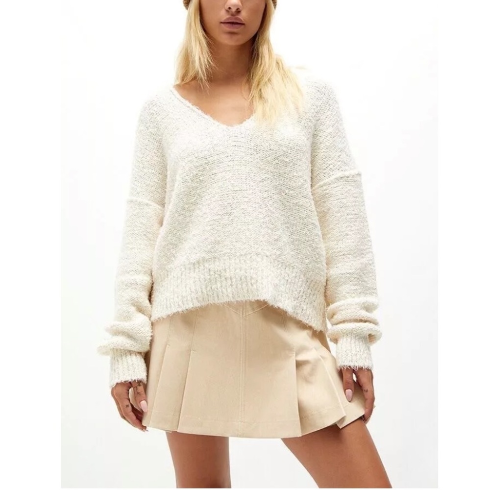 Free People Pleated Sugar and Spice Vegan Leather Skirt